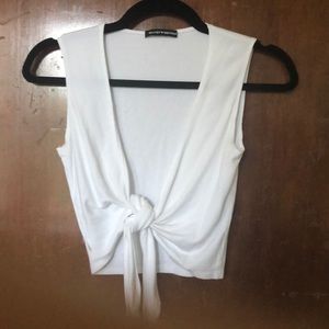 Brandy Melville White Wrap Tank